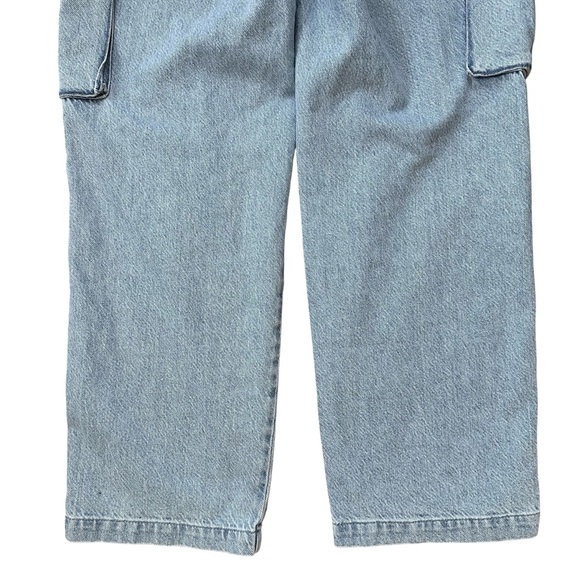 Madewell Light Wash Zipper Fly Low Slung Cargo Jeans Adjustable Waist Size 28 - Picture 7 of 9